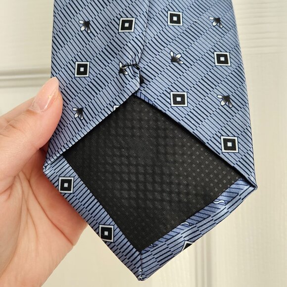 Thomas Blue Tie with Flies - Formal Wear with a Twist - Picture 5 of 11